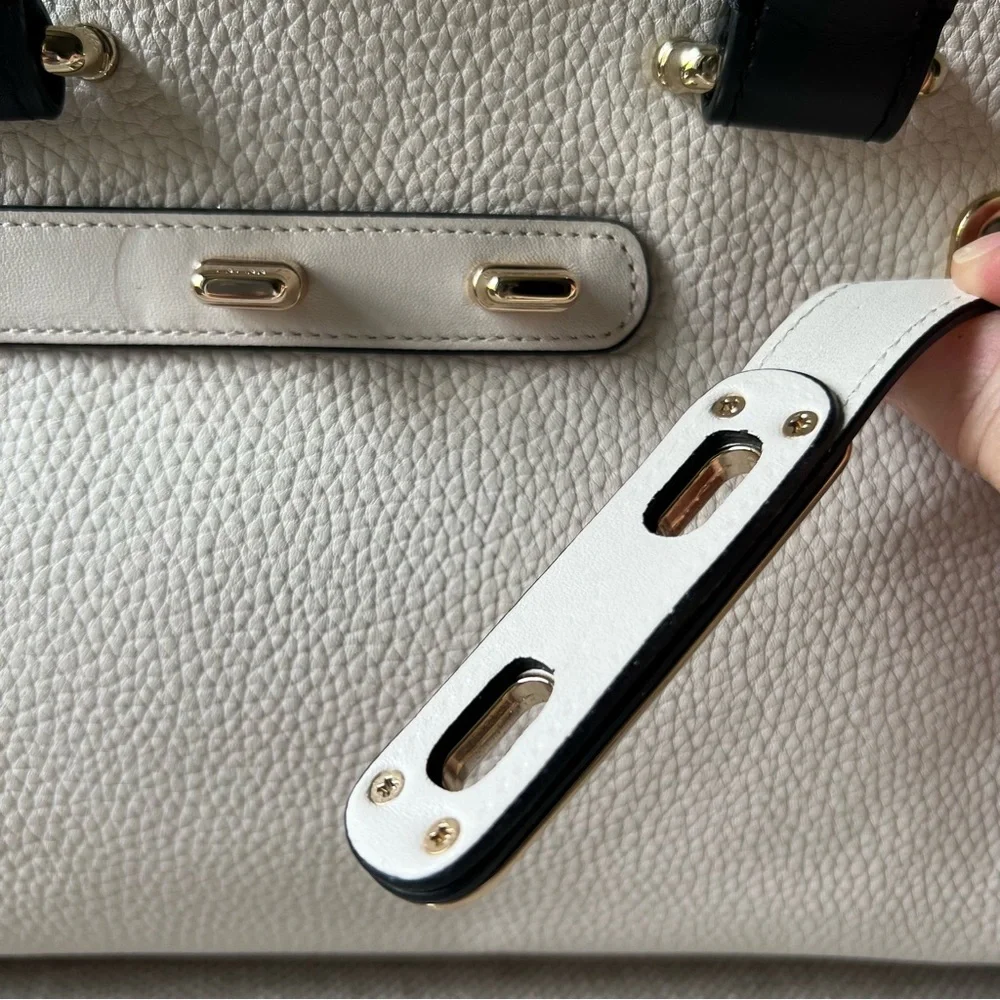 COACH Swagger 27 in Colorblock Light Gold Chalk Multi - Picture 4 of 16